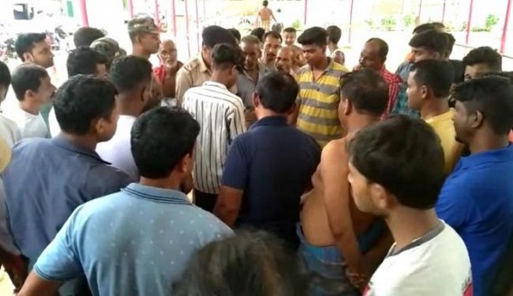 Two drug addicted youths were caught red handed by locals in Bishalgarh Two drug addicted youths were caught red handed by locals in Bishalgarh